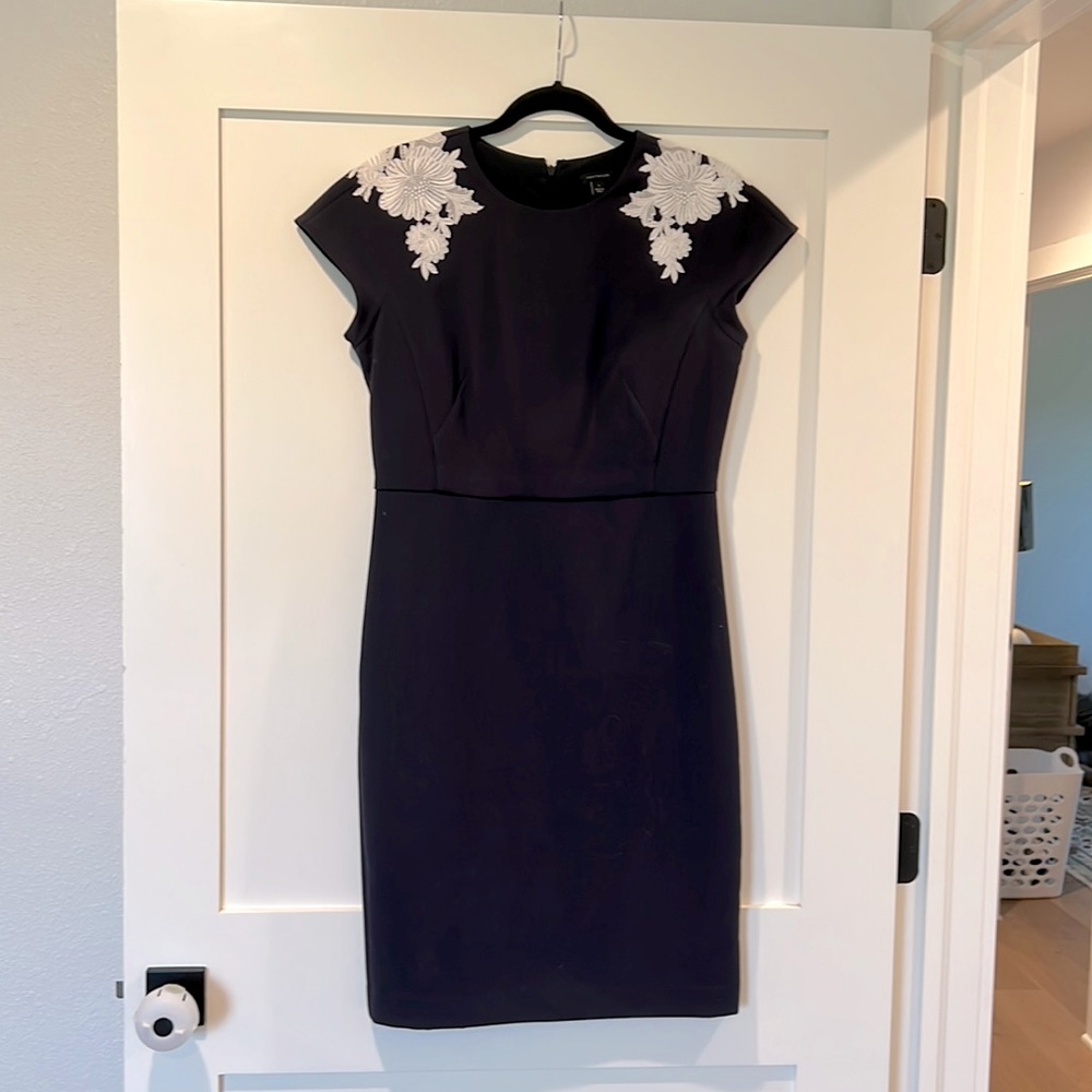 Ann Taylor sheath dress with lace detailing